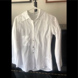Subtle Luxury XS/S white cotton blouse